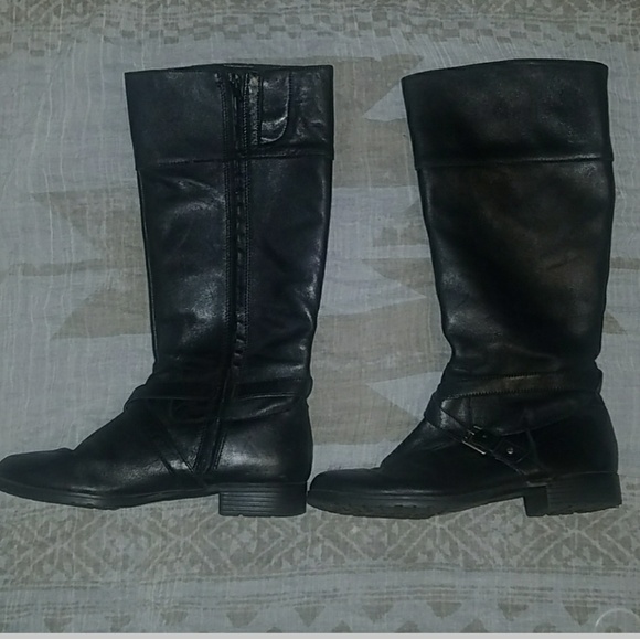 Ralph Lauren Sahara Black Leather Tall Boot - Picture 5 of 6